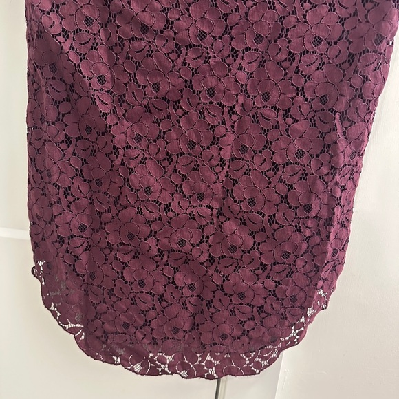 Talula Aritzia Purple Lace Short Sleeve Scoop Neck T-shirt Top Size XXS Women’s - Picture 8 of 13